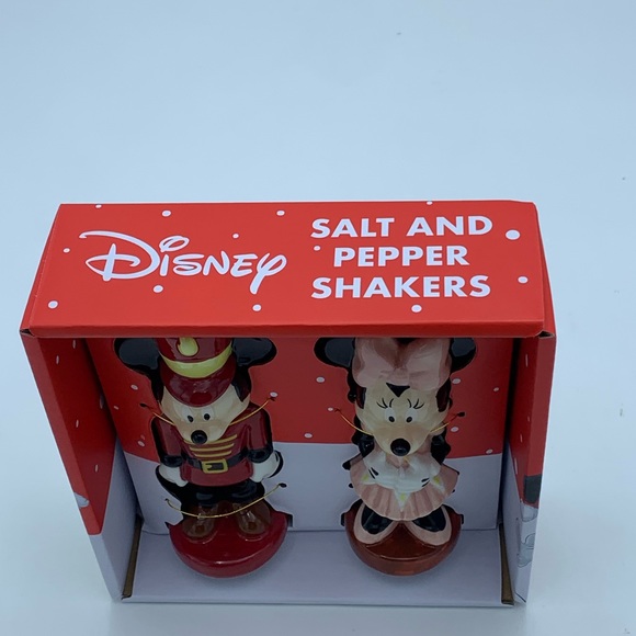 Disney Mickey and Minnie Mouse Nutcracker Ceramic Salt & Pepper Shakers - Picture 2 of 9
